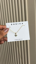 White green tulip necklace