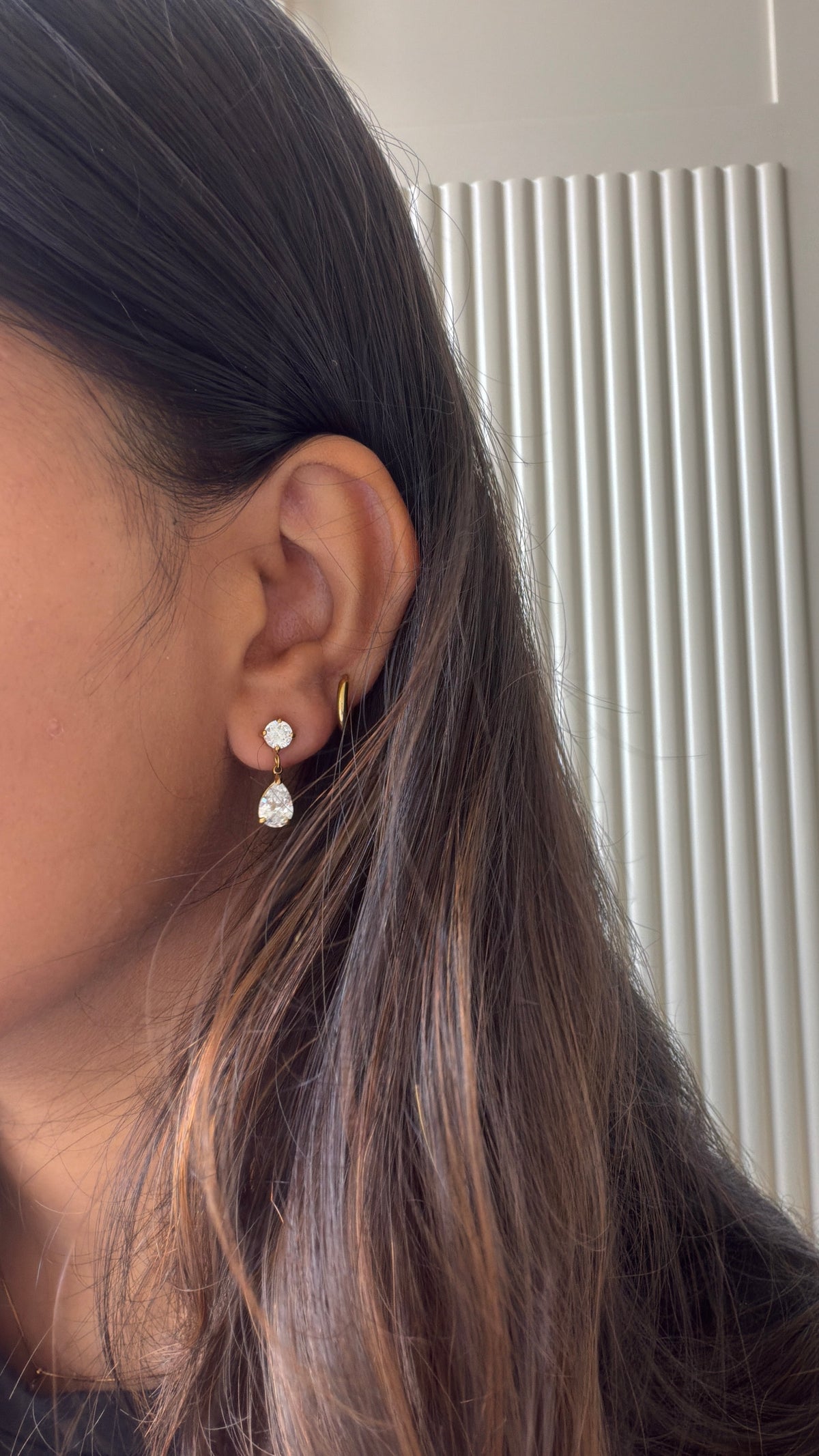 Tear drop earrings lux