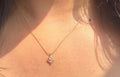 White Minimal Tulip Necklace