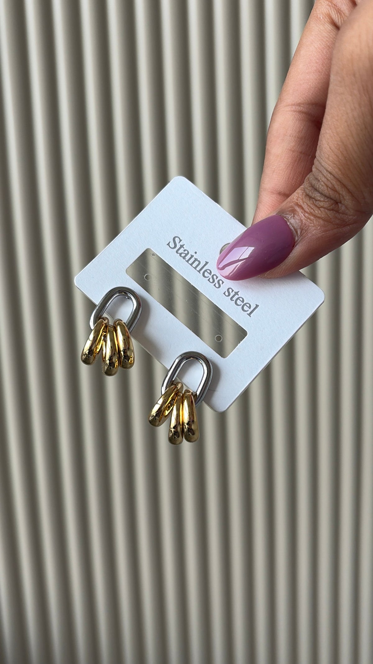 Dual tone earrings