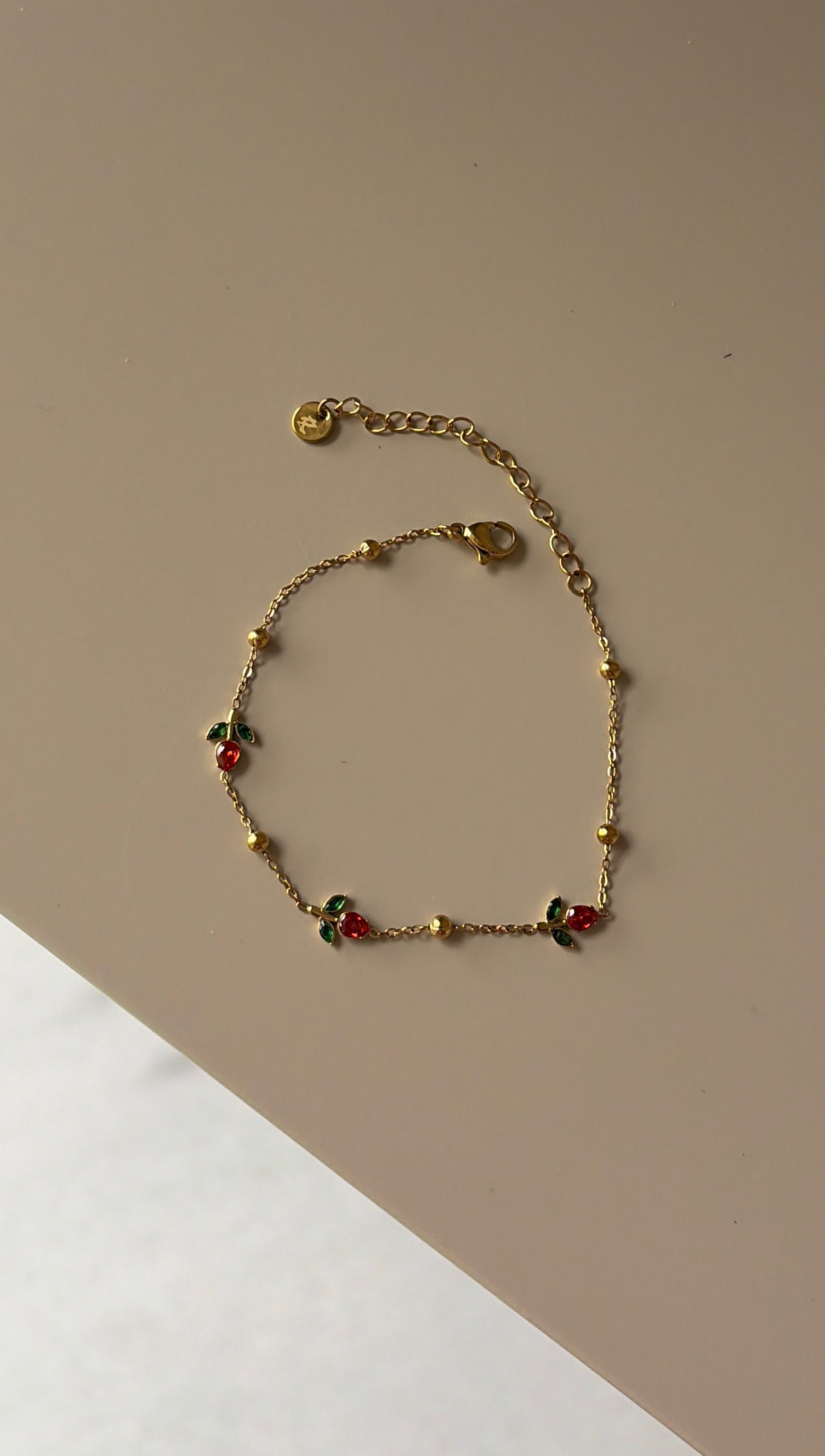 Mini tulip ruby bracelet