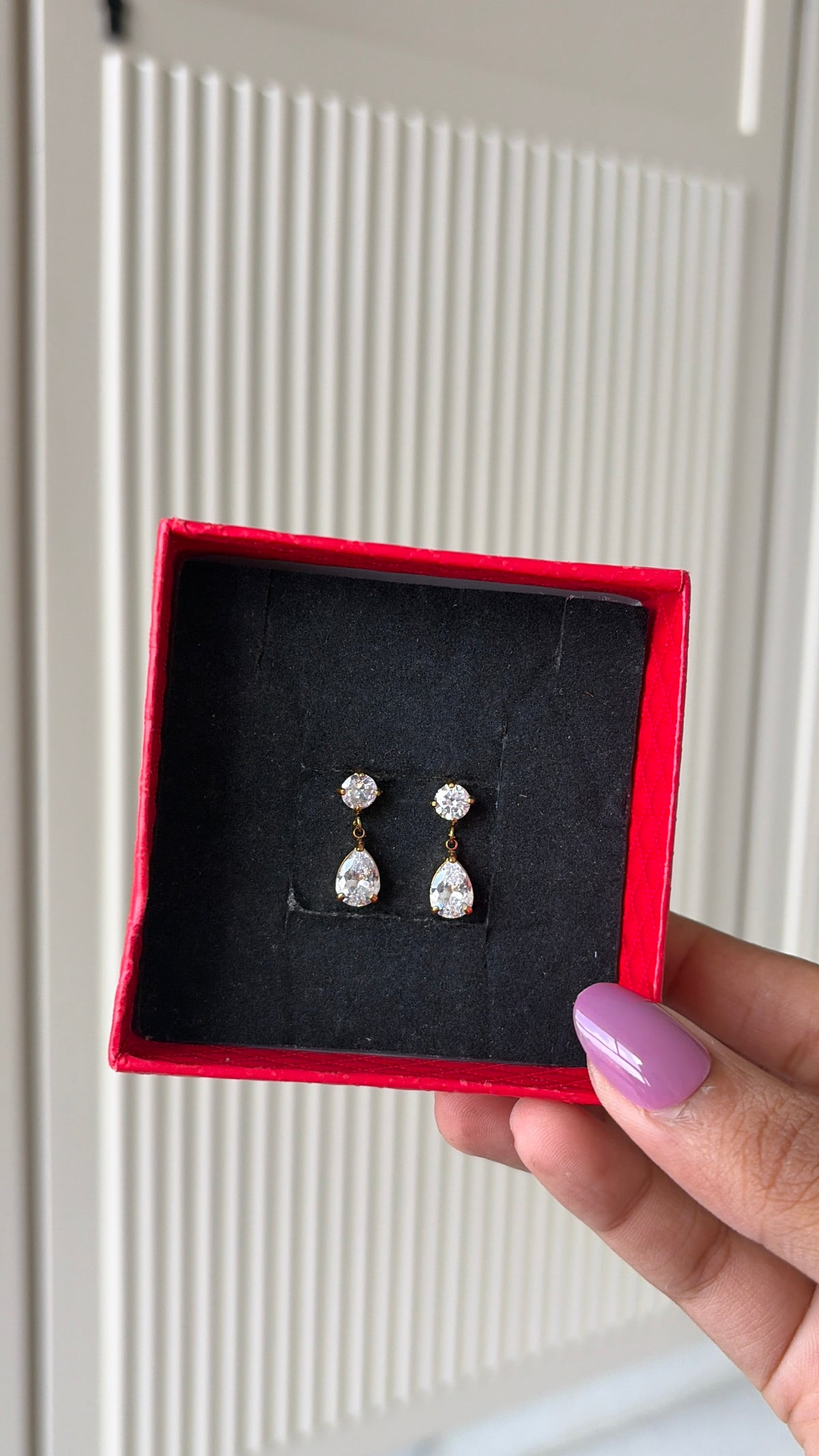 Tear drop earrings lux