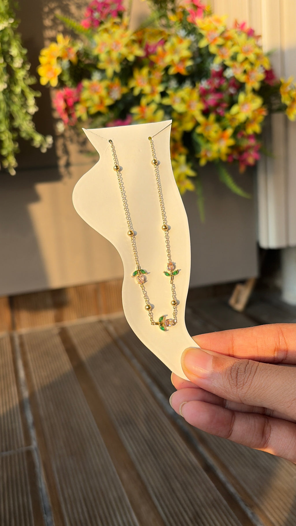 Pink tulip anklet 3.0
