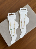 Blush tulip anklet