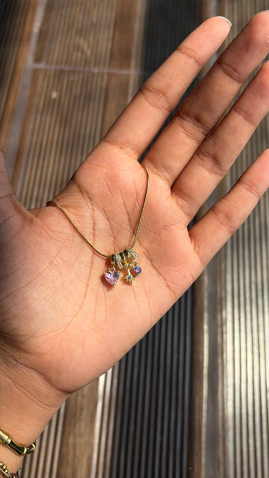Blush heart necklace