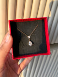 Heart drop necklace