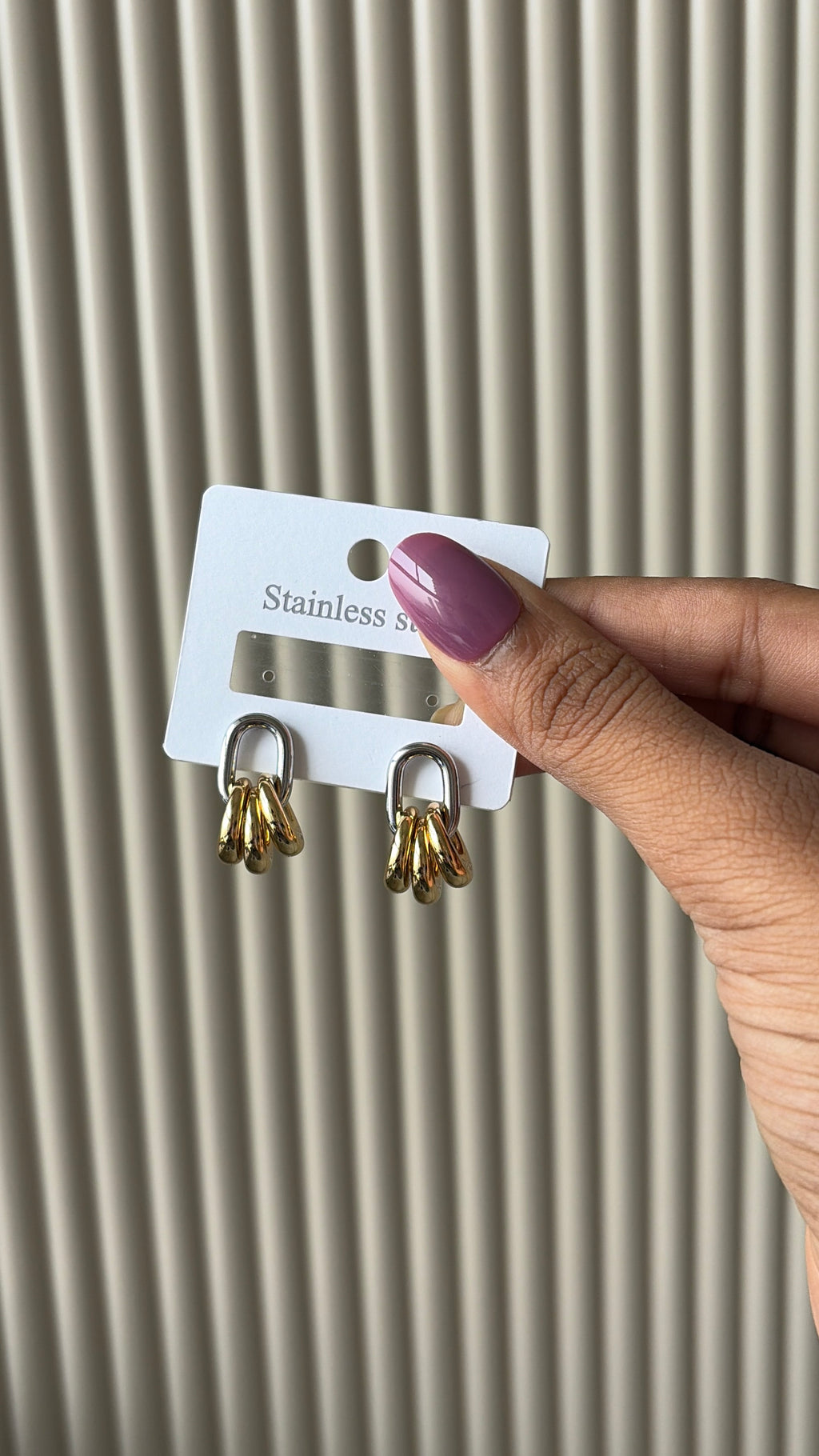 Dual tone earrings
