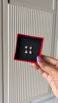 Heart drop earrings