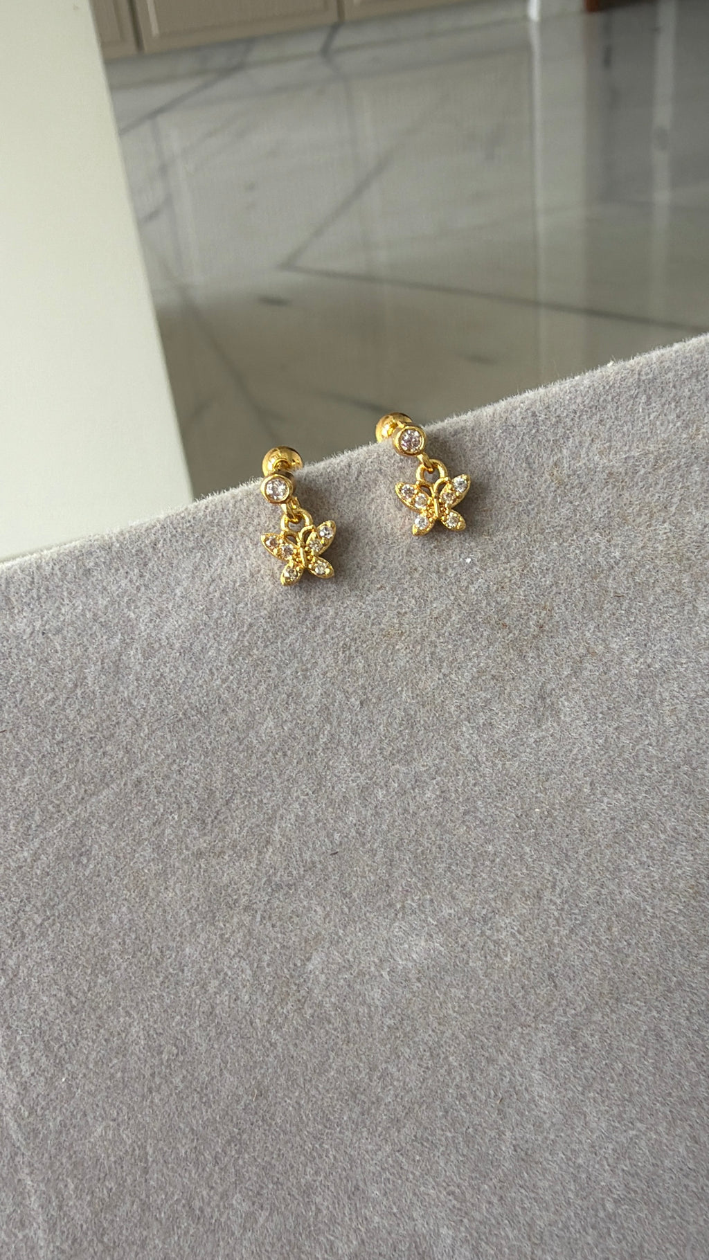Butterfly dangling piercing earrings