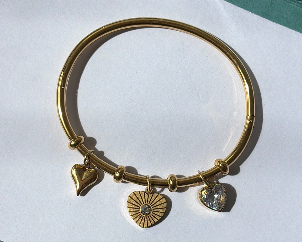 Hearts charms bracelet (normal size)