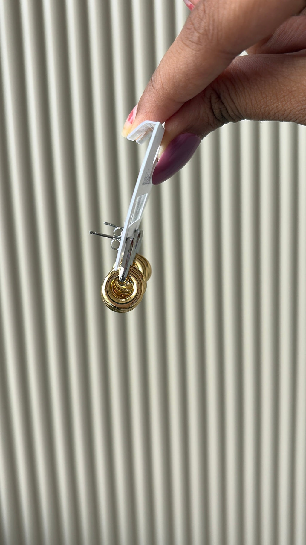 Dual tone earrings