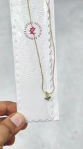 White green tulip necklace