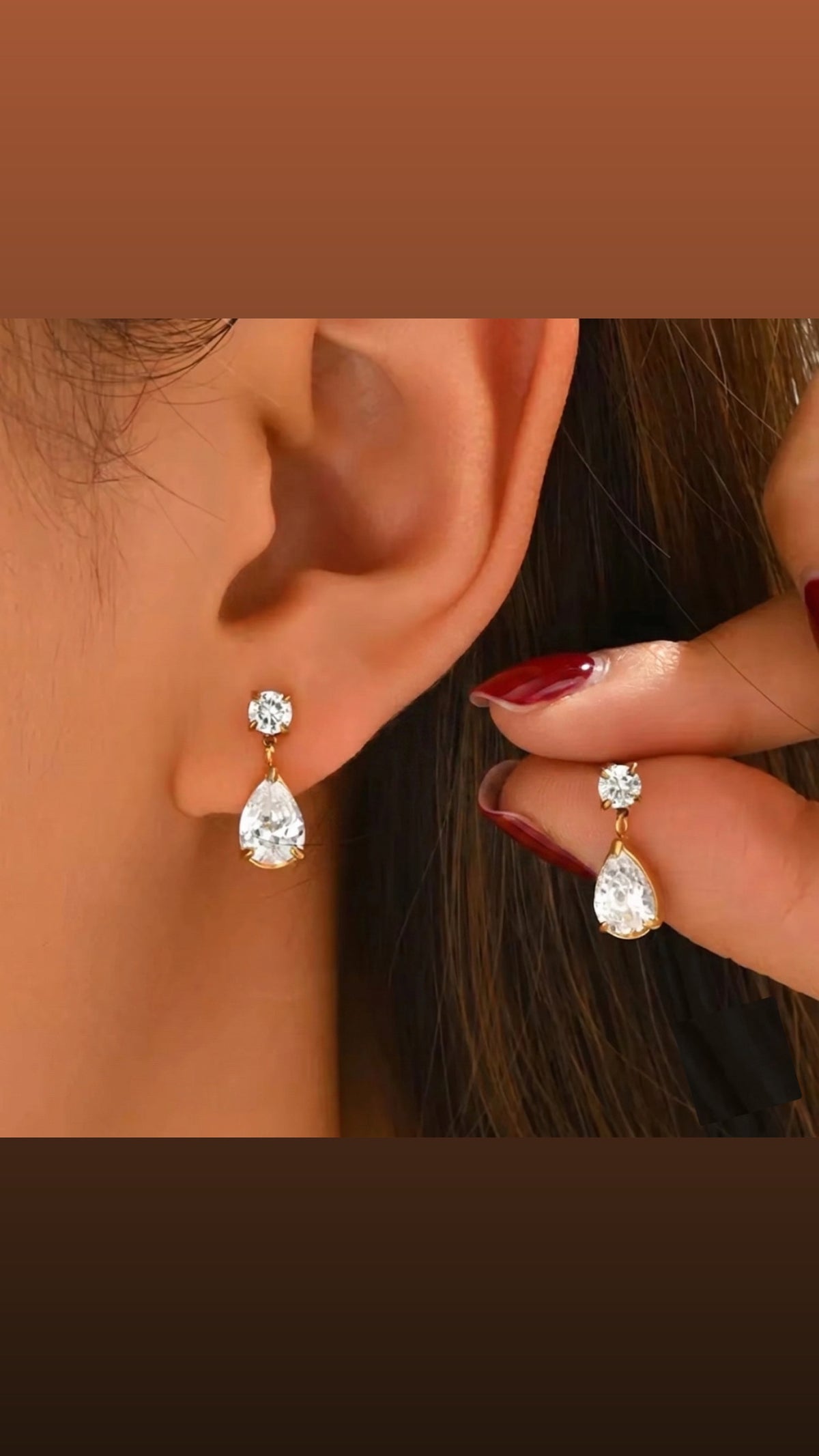 Tear drop earrings