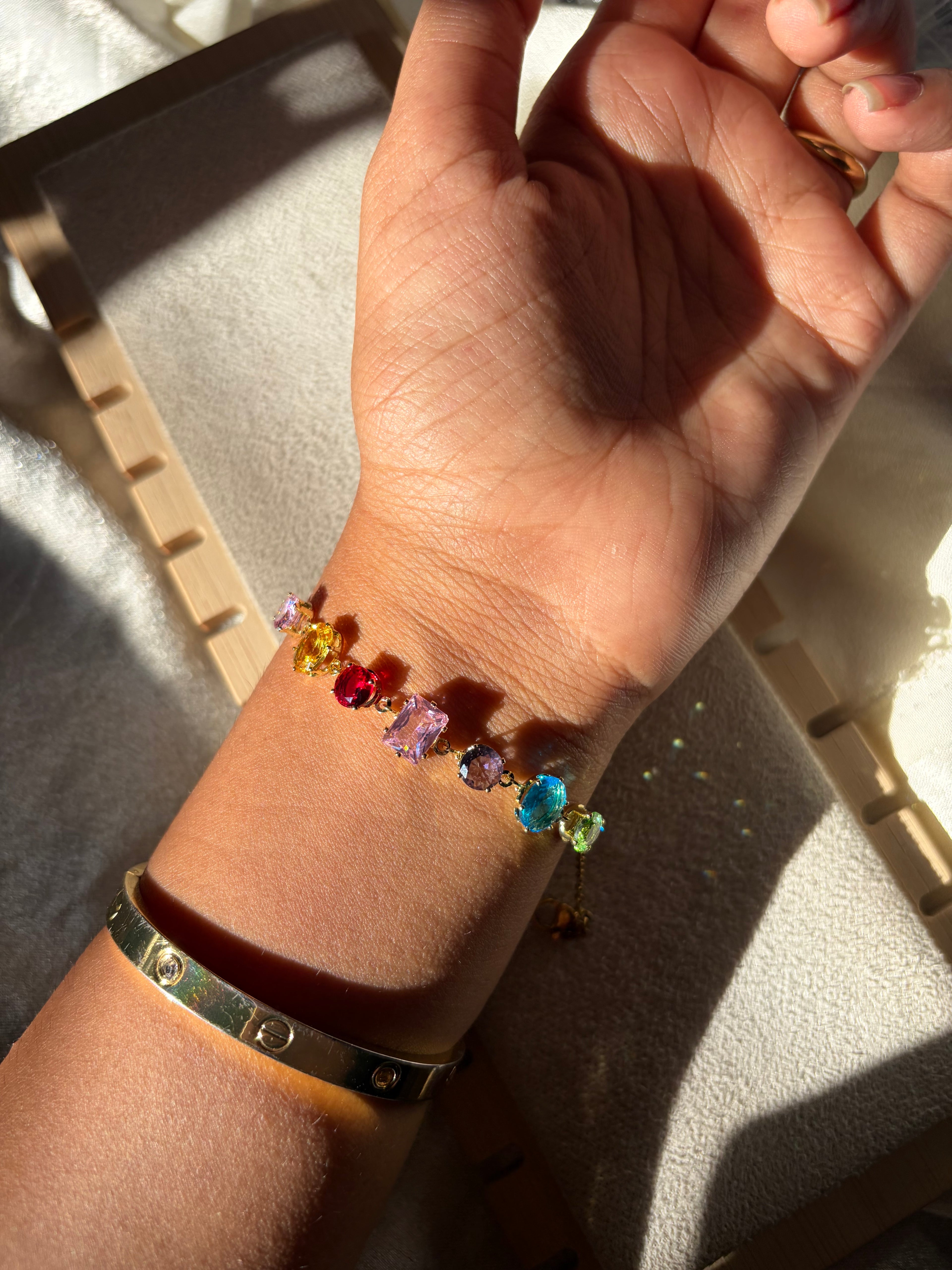 Multi gems bracelet