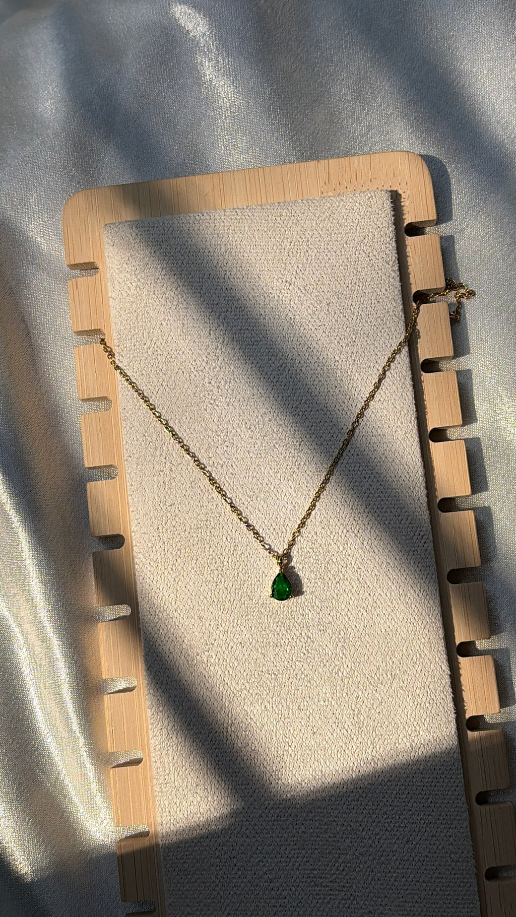Emerald drop necklace