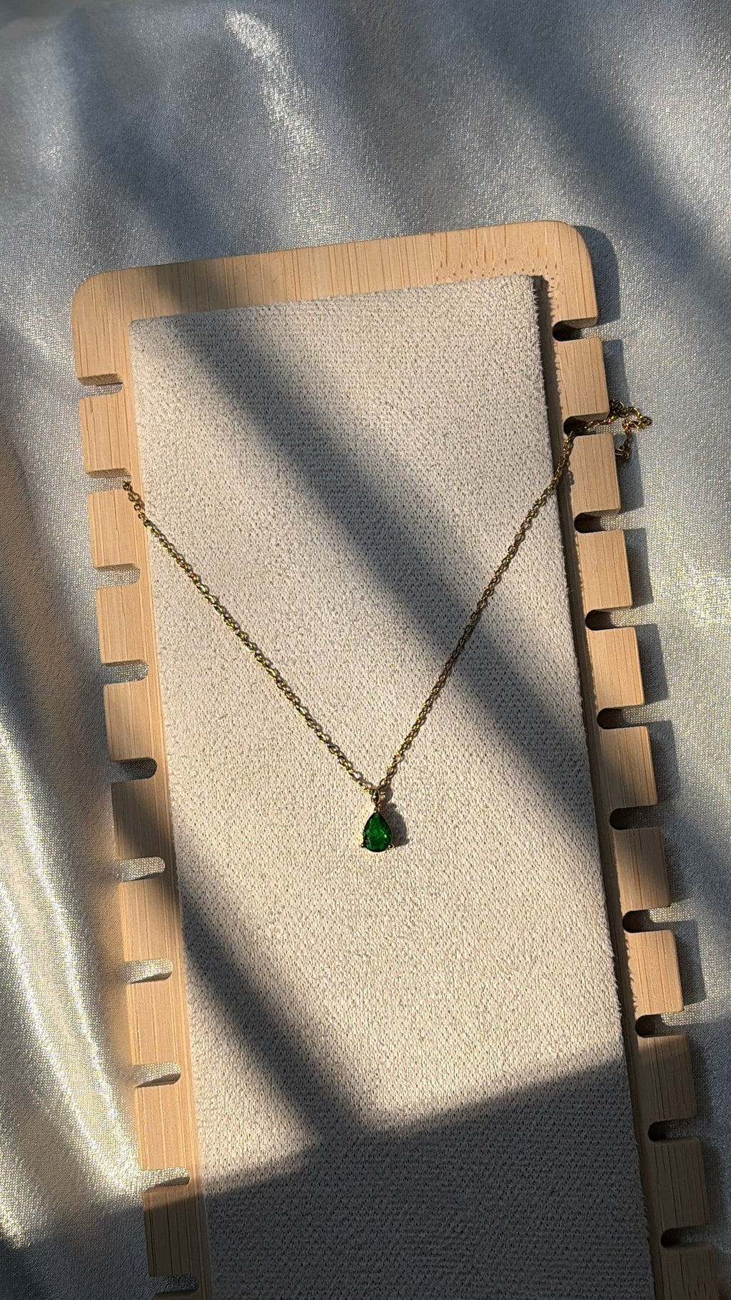 Emerald drop necklace