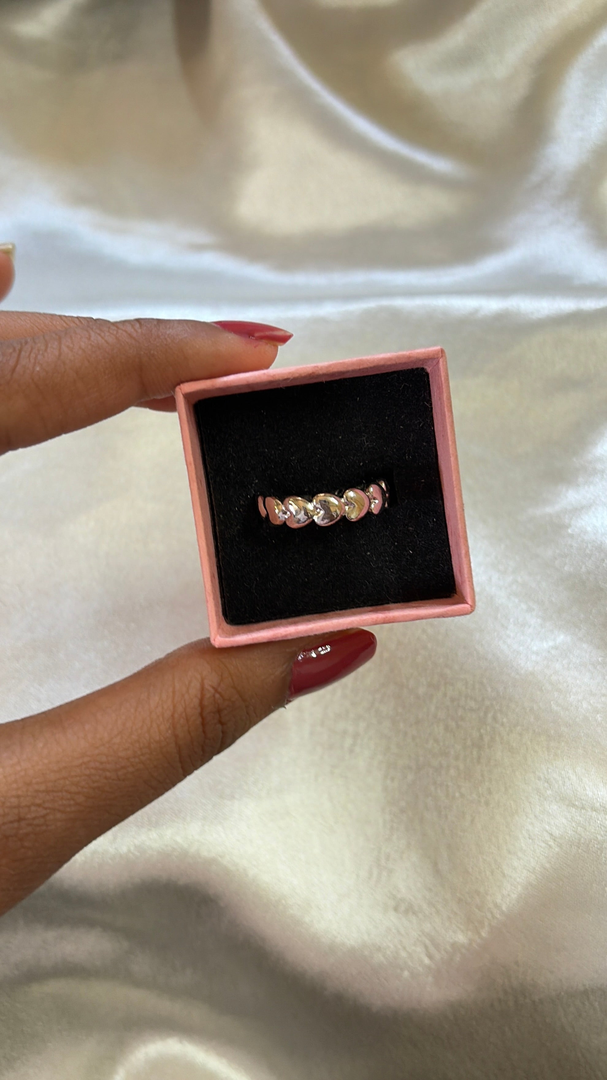 Heart ring silver (adjustable)