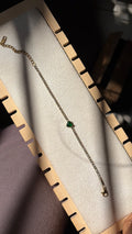 Emerald heart bracelet