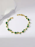 Emerald tulip bracelet (baby size)