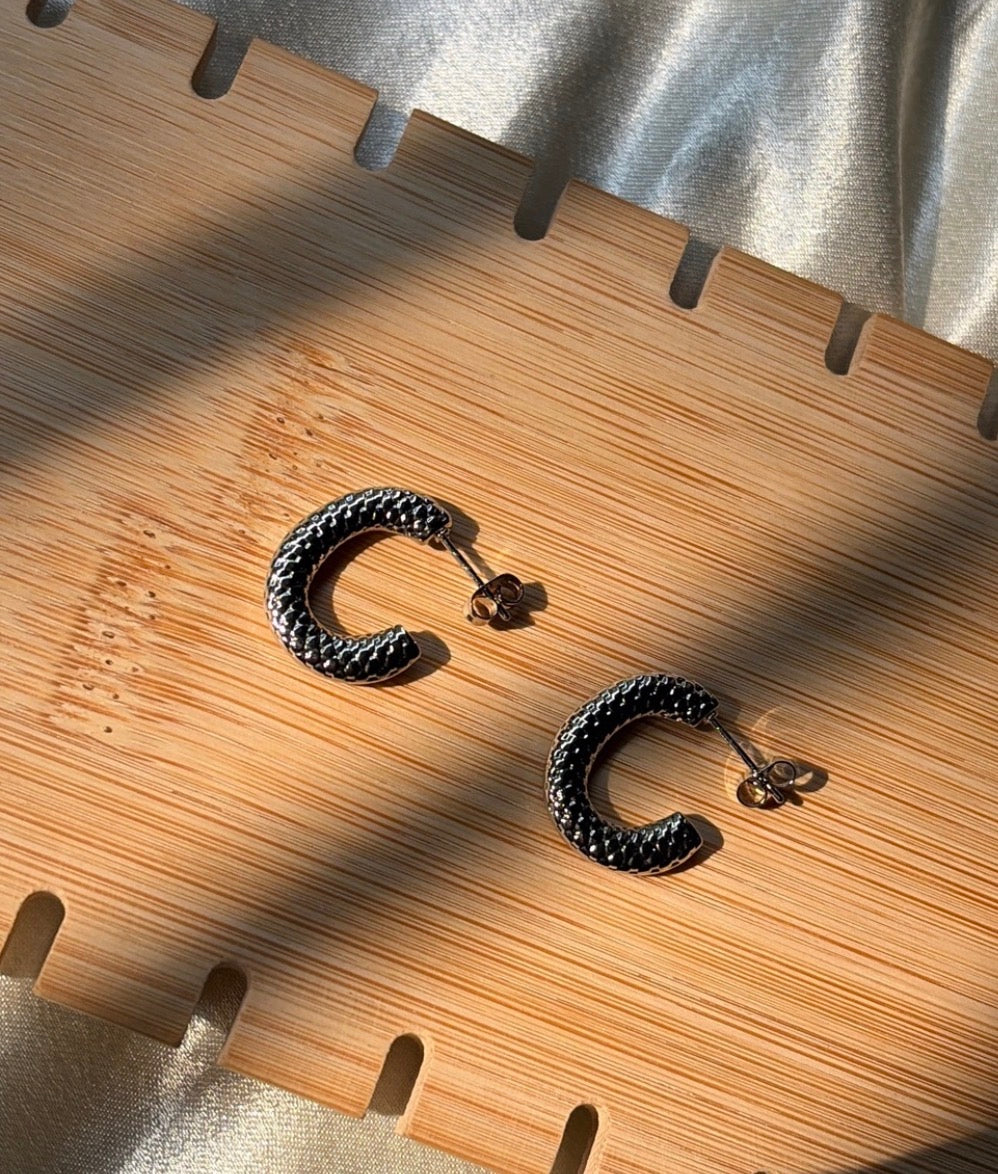 Amara silver hoops