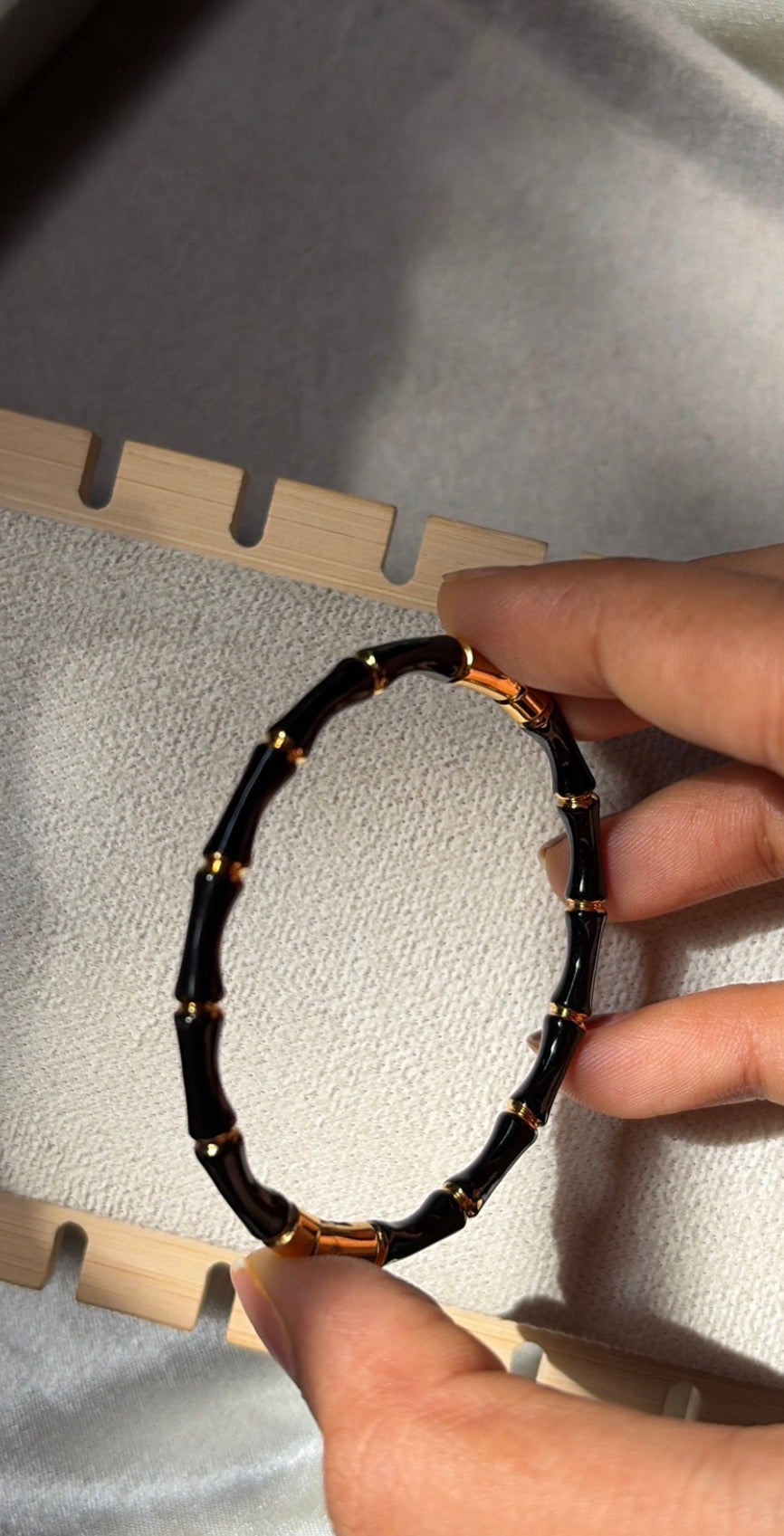 Black bamboo bracelet