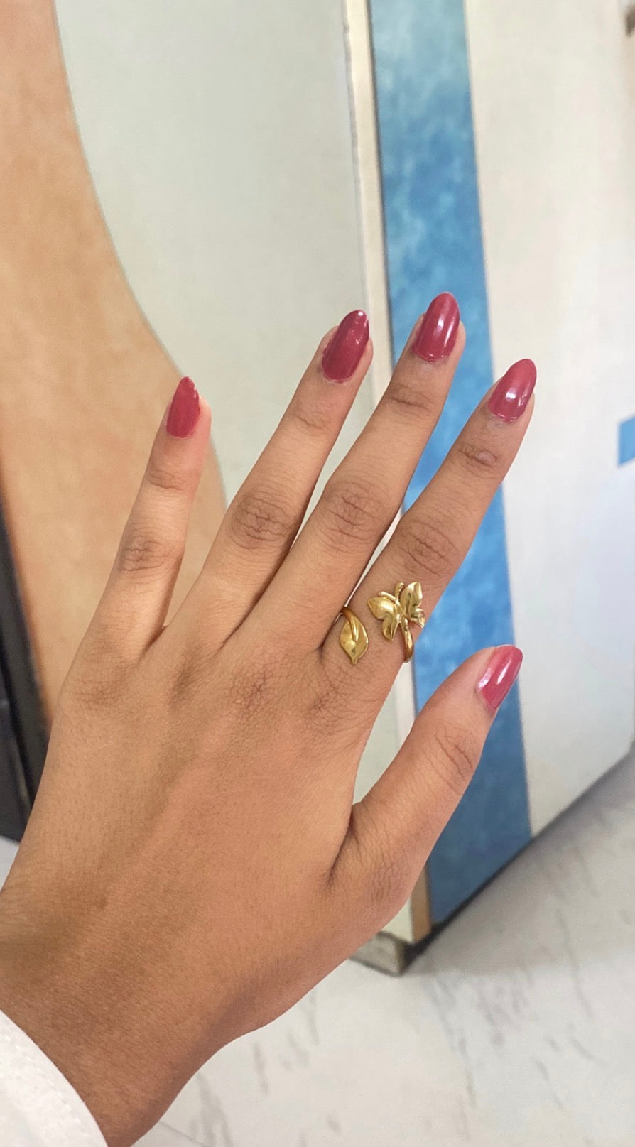 butterfly leaf ring (adjustable)