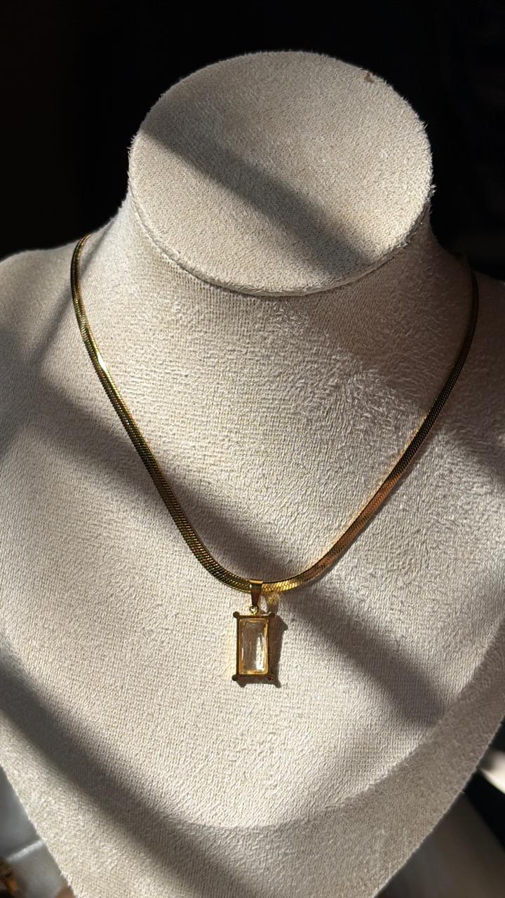 Stone snake chain Necklace