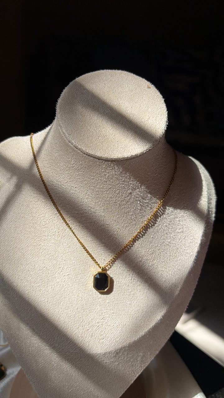 Black stone Necklace