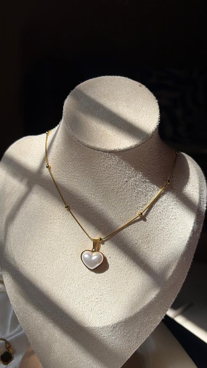 Pearl Heart Necklace