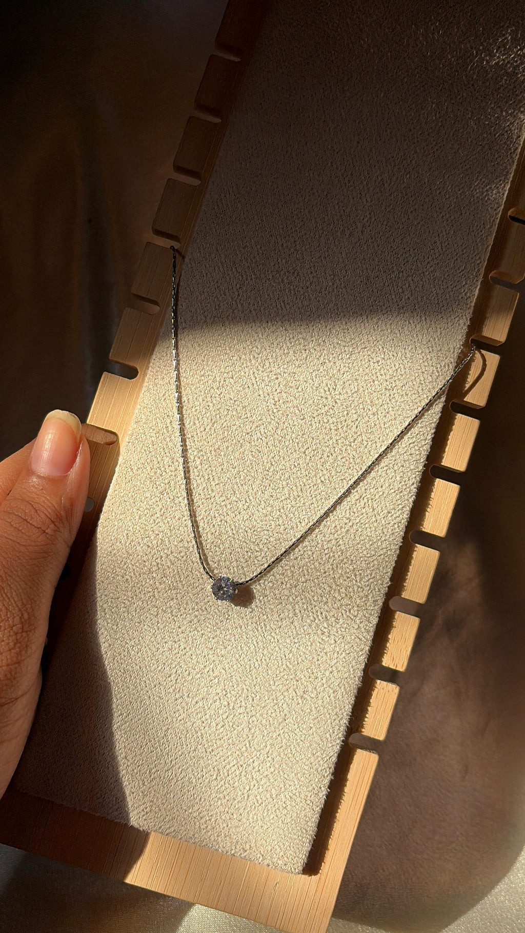 Silver Solitaire Necklace